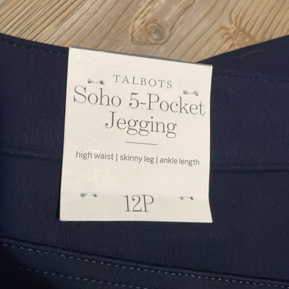 Talbots Soho 5-pocket leggings navy Size 12 P NEW Ankle High rise Ponte Stretch - Picture 6 of 16